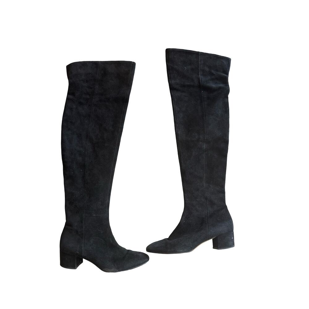 Gianvito Rossi Black Over the Knee Suede Boots 38.5